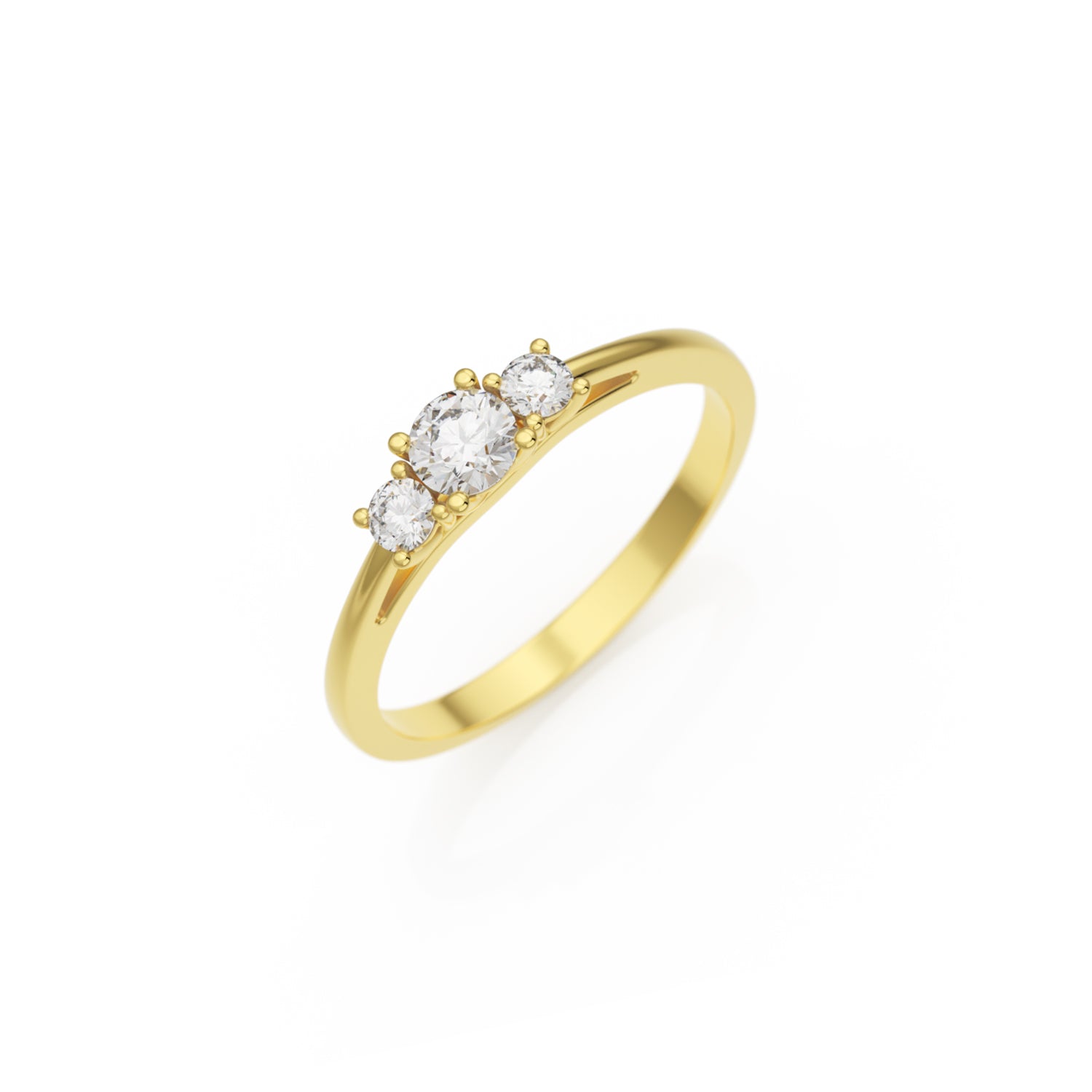 Verlobungsring Trilogy – Gelbgold 14 Karat (585)