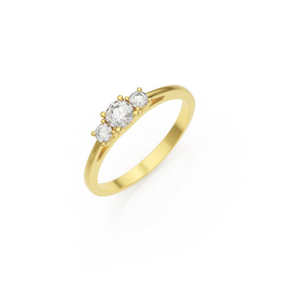 Verlobungsring Trilogy G/VS – Gelbgold 14 Karat (585)