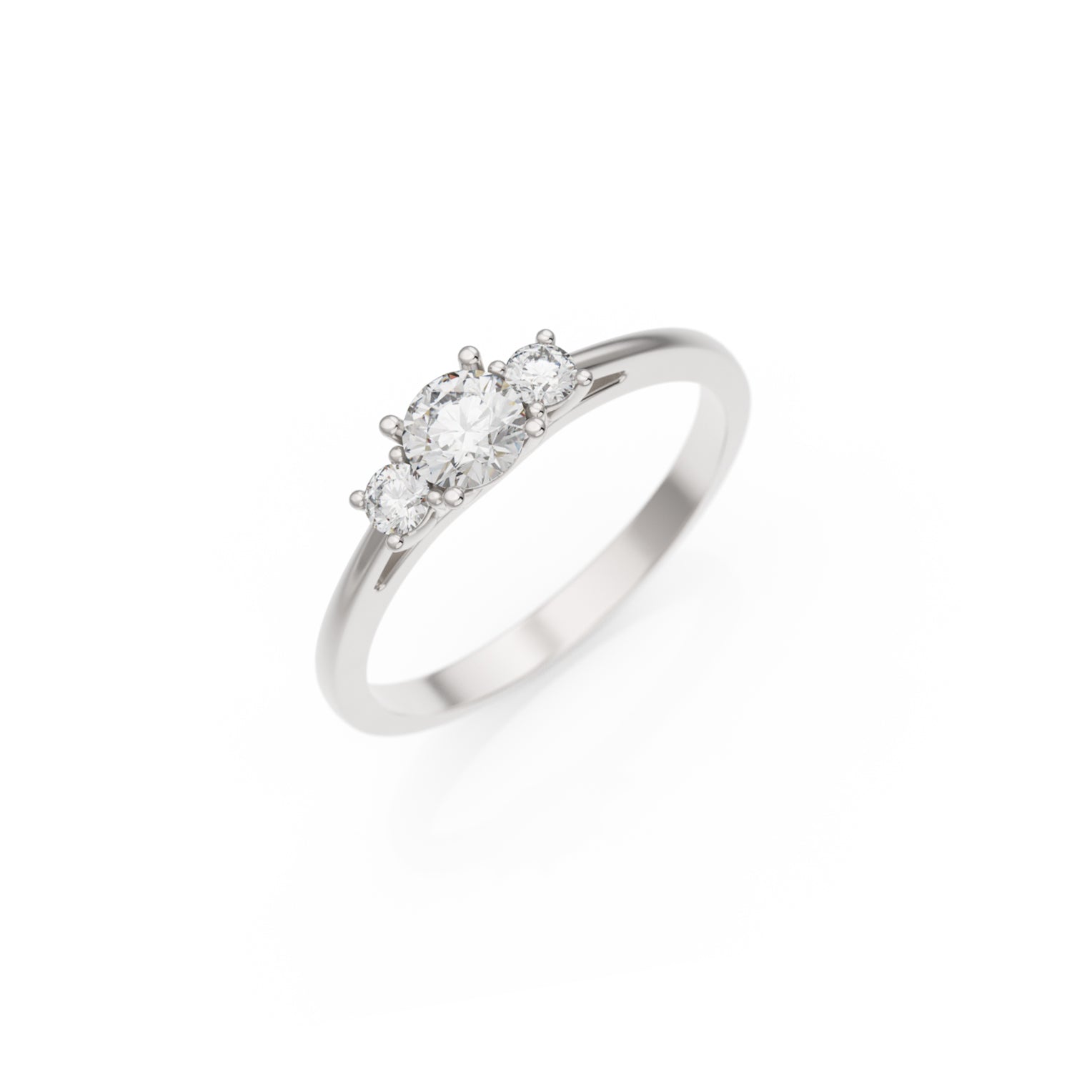 Verlobungsring Trilogy Lab-Grown – Platin (950)
