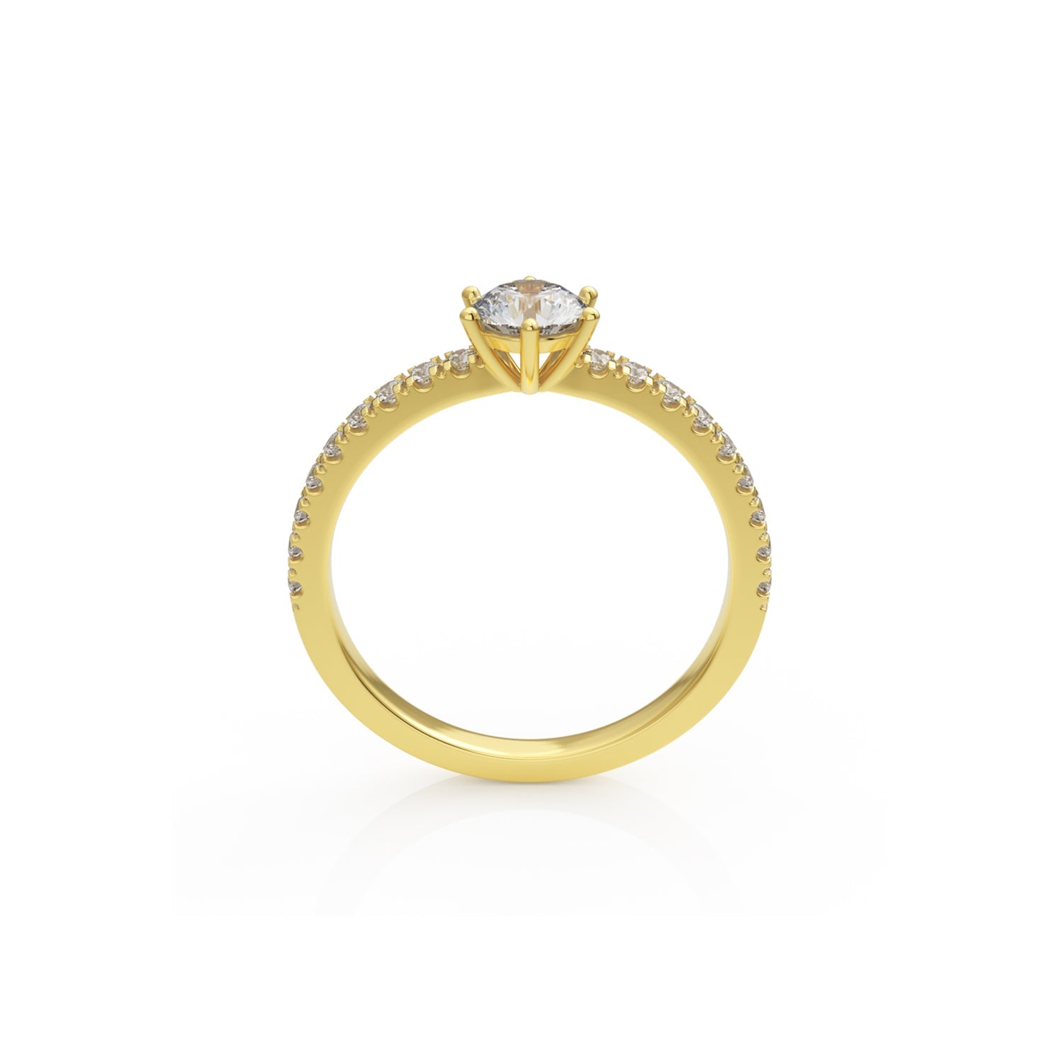 Verlobungsring L'Amour Lab-Grown Gelbgold