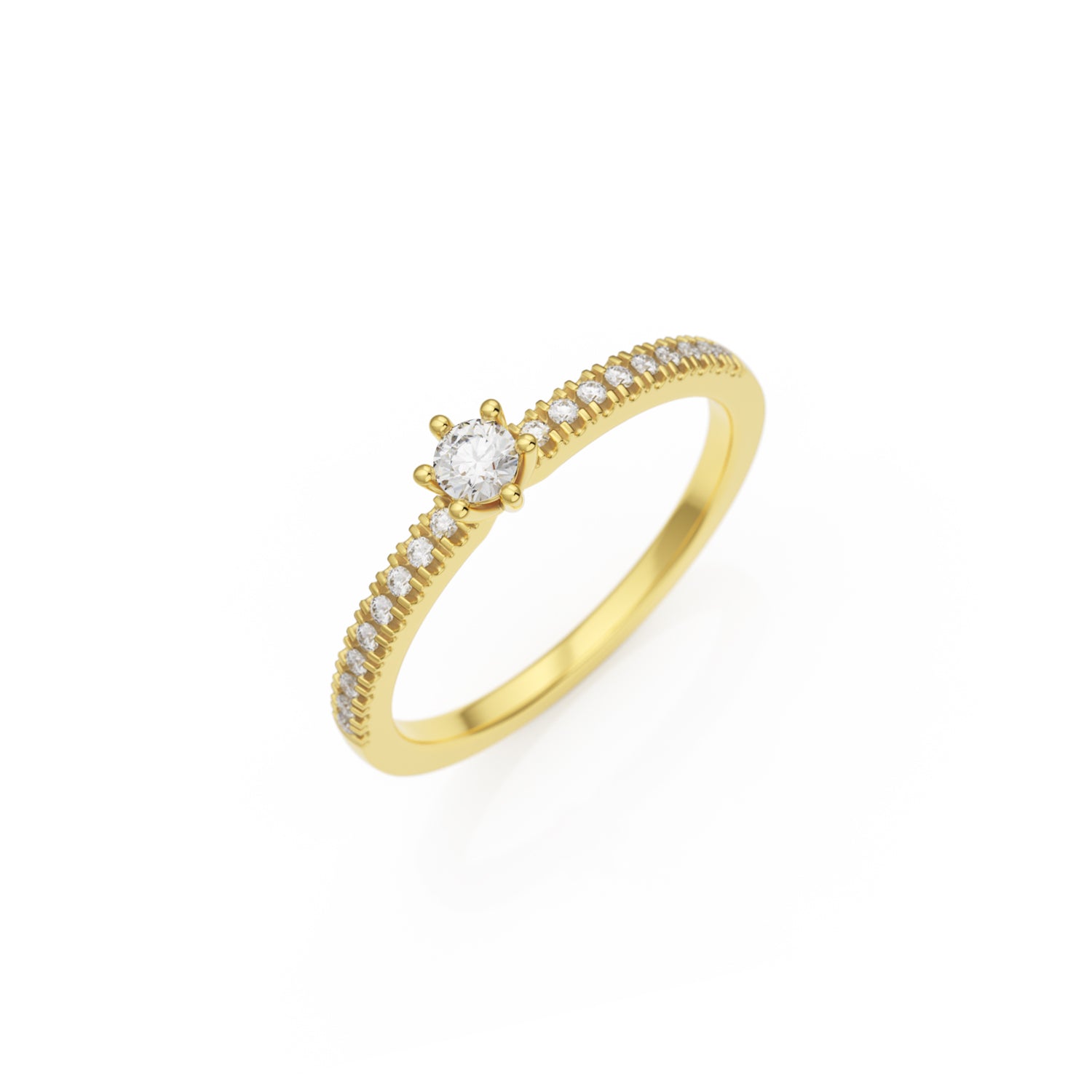 Verlobungsring L'Amour Lab-Grown Gelbgold