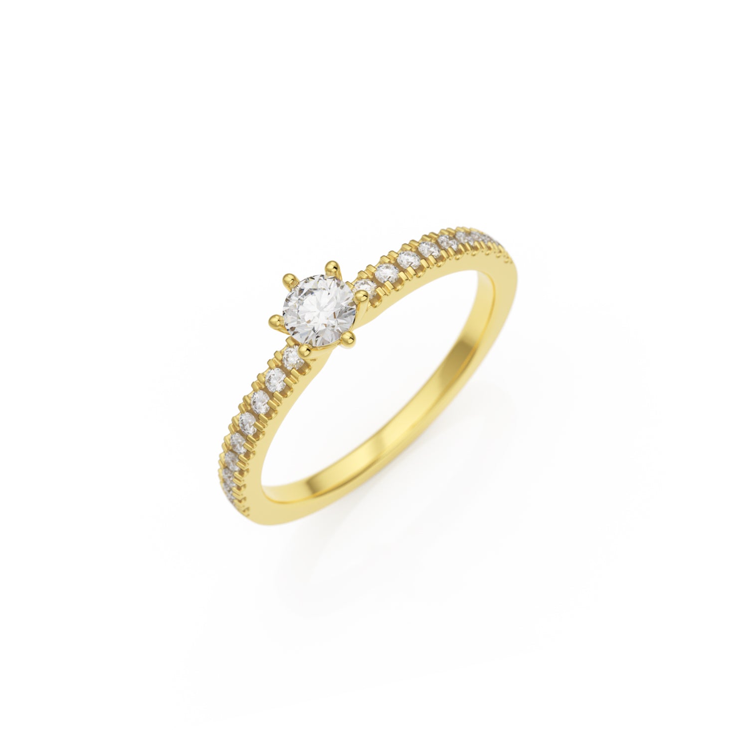 Verlobungsring L'Amour Lab-Grown Gelbgold