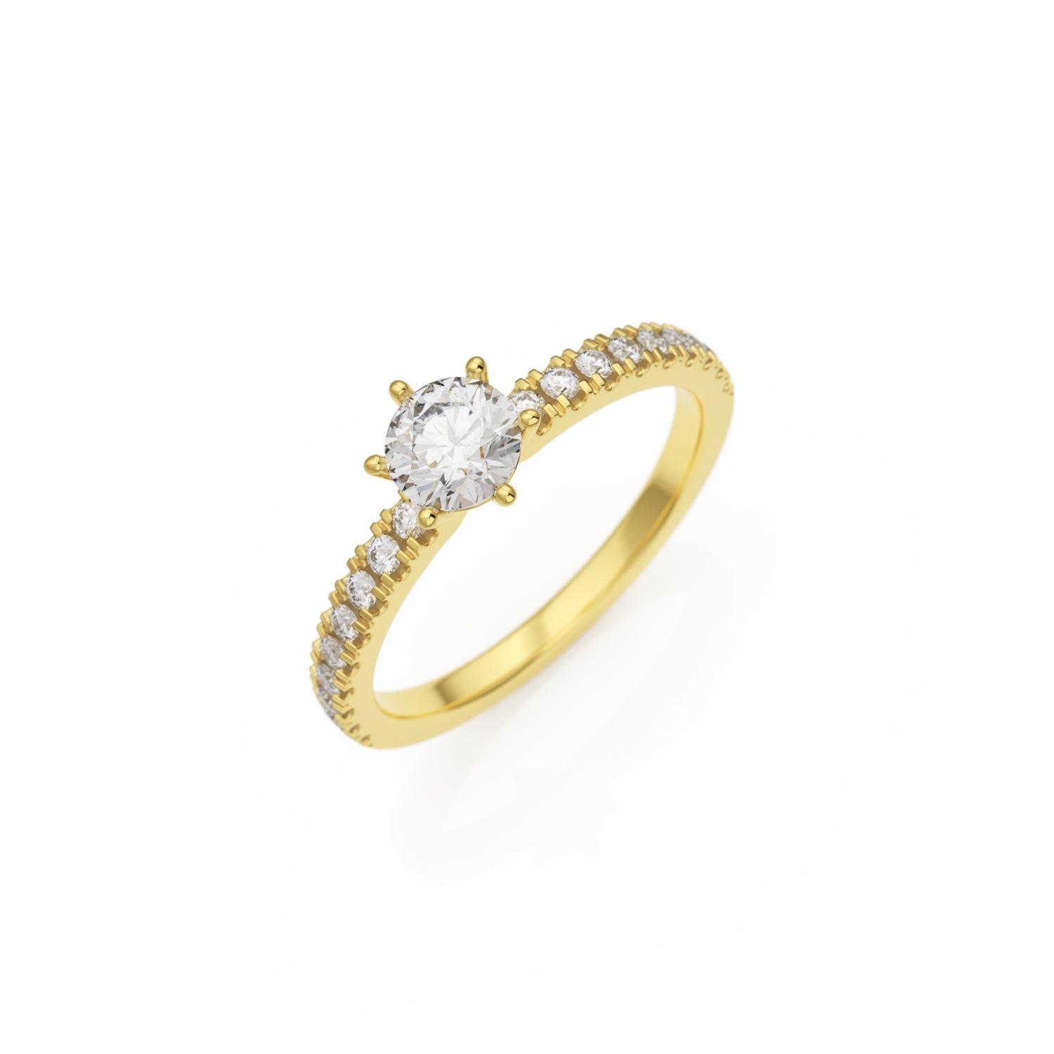 Verlobungsring L'Amour Lab-Grown Gelbgold