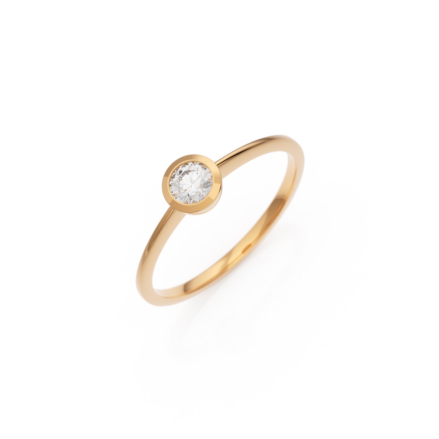 Verlobungsring Ivette G/VS – Roségold 14 Karat (585)