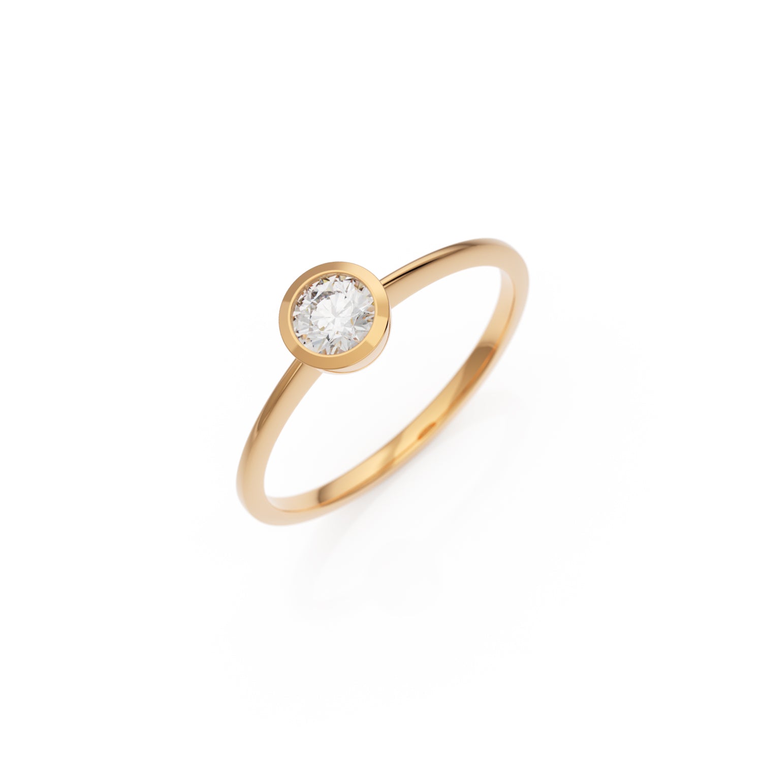 Verlobungsring Ivette G/VS – Roségold 14 Karat (585)