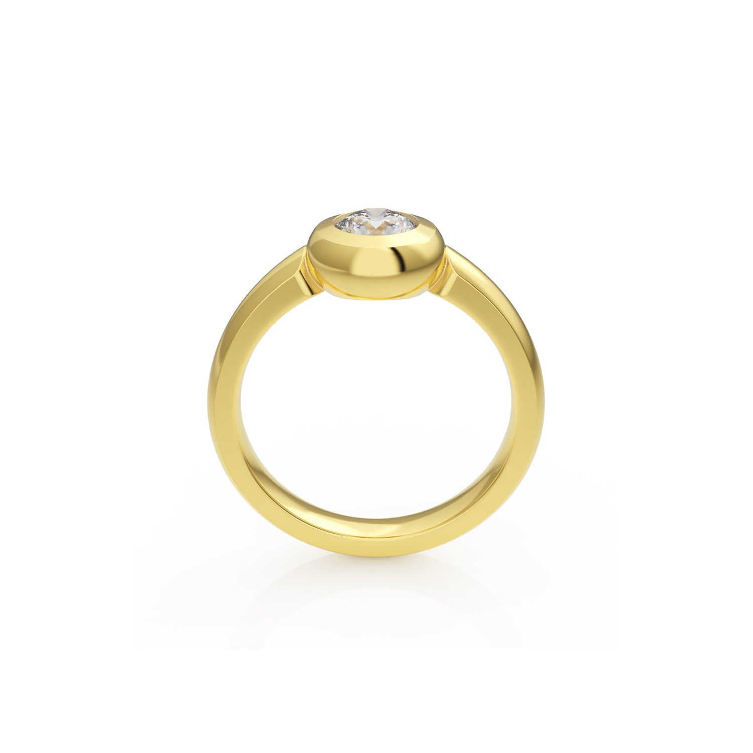 Verlobungsring Larina in Gelbgold 14 Karat (585) mit Lab-Grown-Diamant