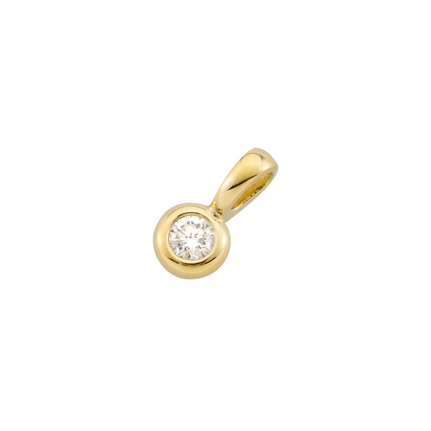 Anhänger Larina in Weißgold 14 Karat (585) mit Lab-Grown-Diamant