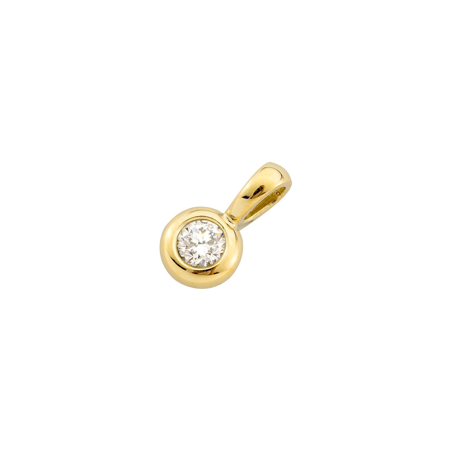 Anhänger Larina in Weißgold 14 Karat (585) mit Lab-Grown-Diamant