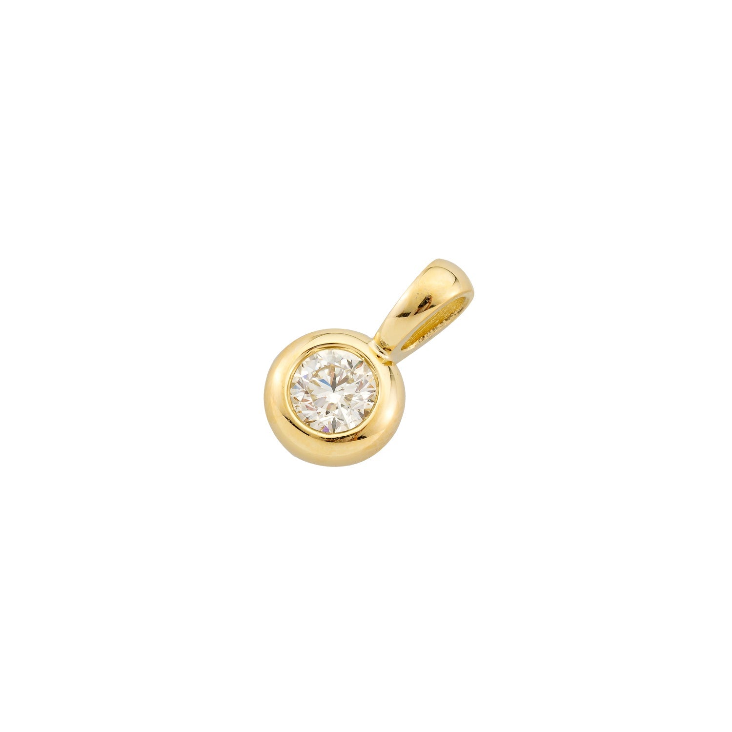 Anhänger Larina in Weißgold 14 Karat (585) mit 0,40 ct Lab-Grown-Diamant