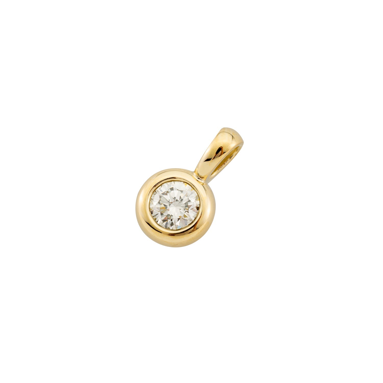 Anhänger Larina in Weißgold 14 Karat (585) mit Lab-Grown-Diamant
