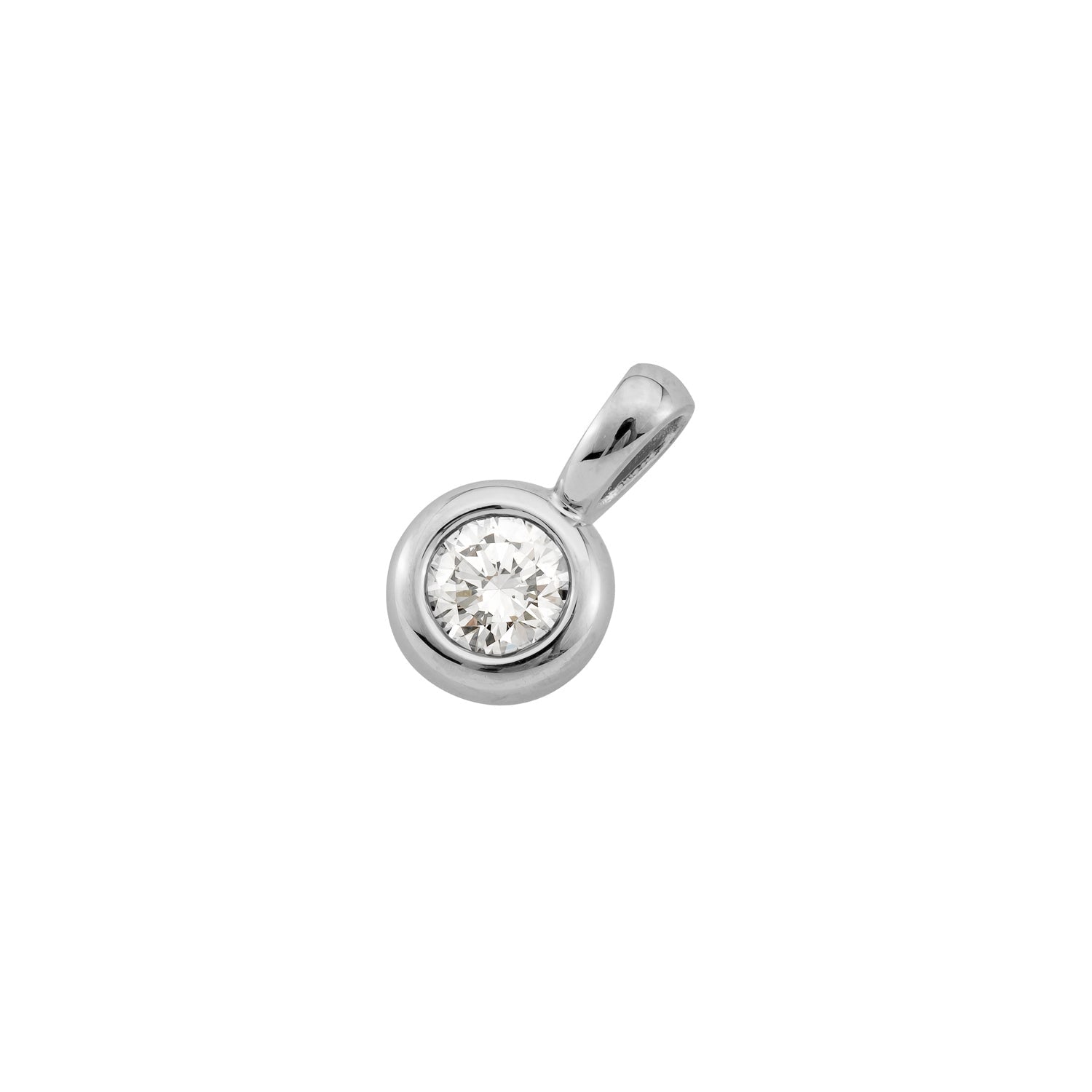 Anhänger Larina in Weißgold 14 Karat (585) mit Lab-Grown-Diamant