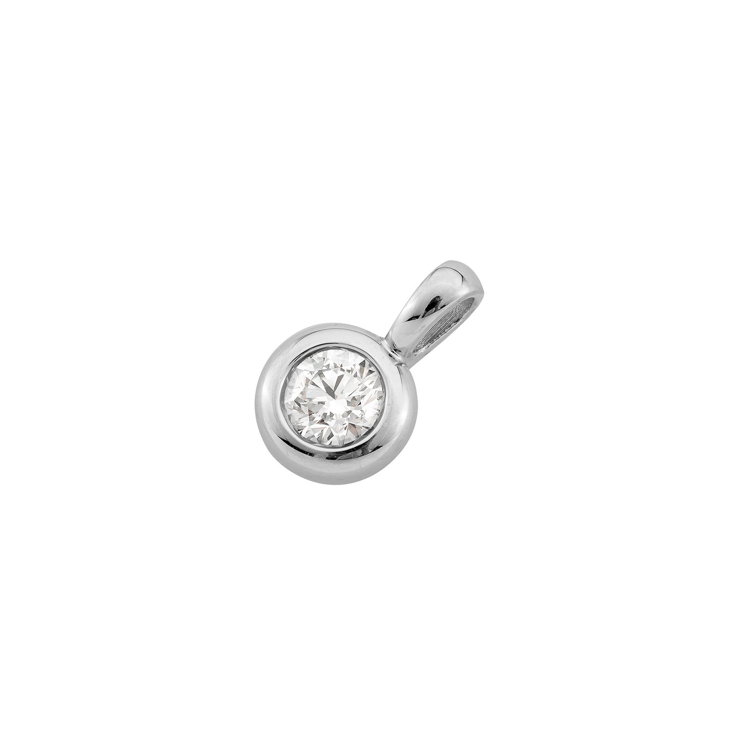 Anhänger Larina in Weißgold 14 Karat (585) mit Lab-Grown-Diamant