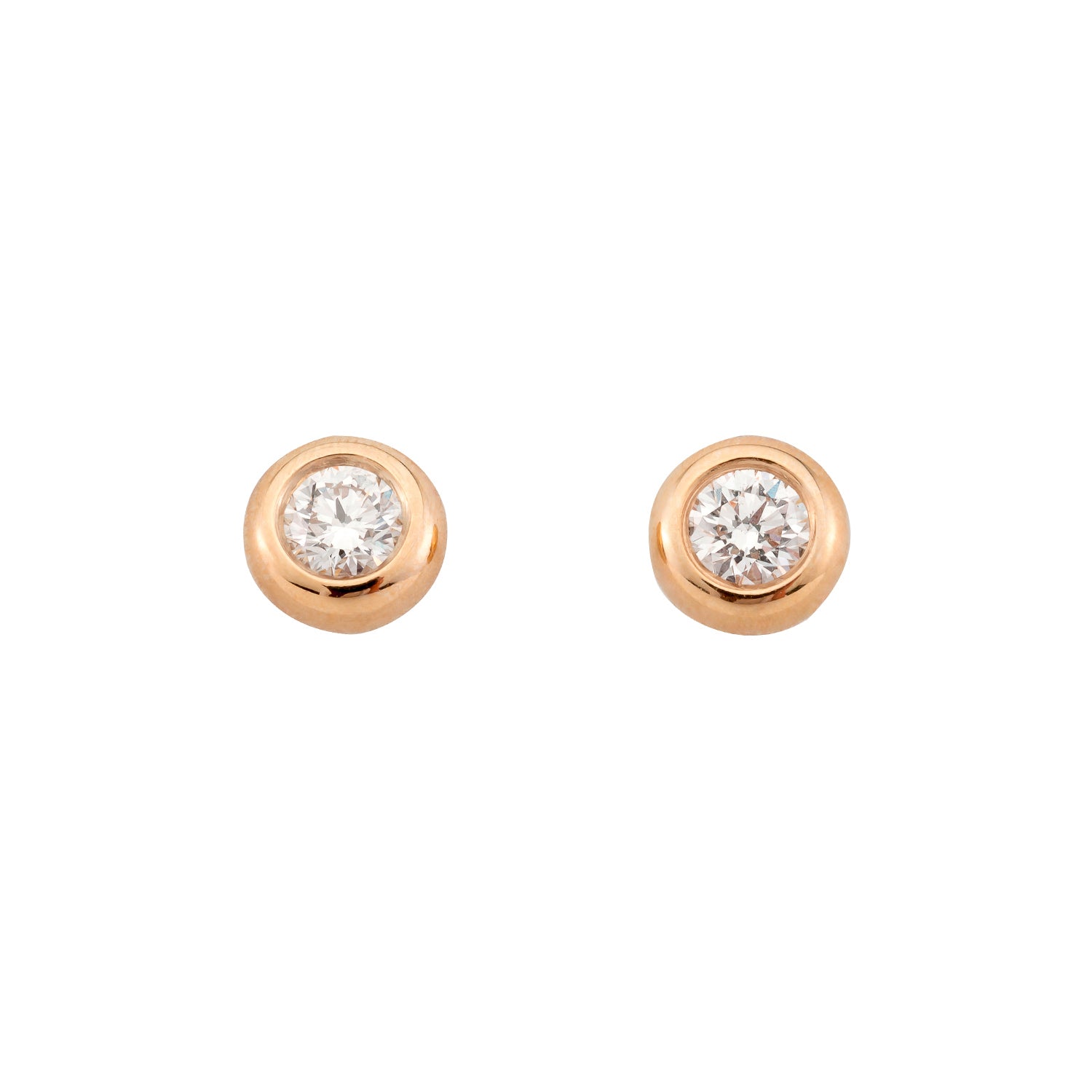Ohrstecker Larina in Roségold 14 Karat (585) mit 0,10 ct Brillant