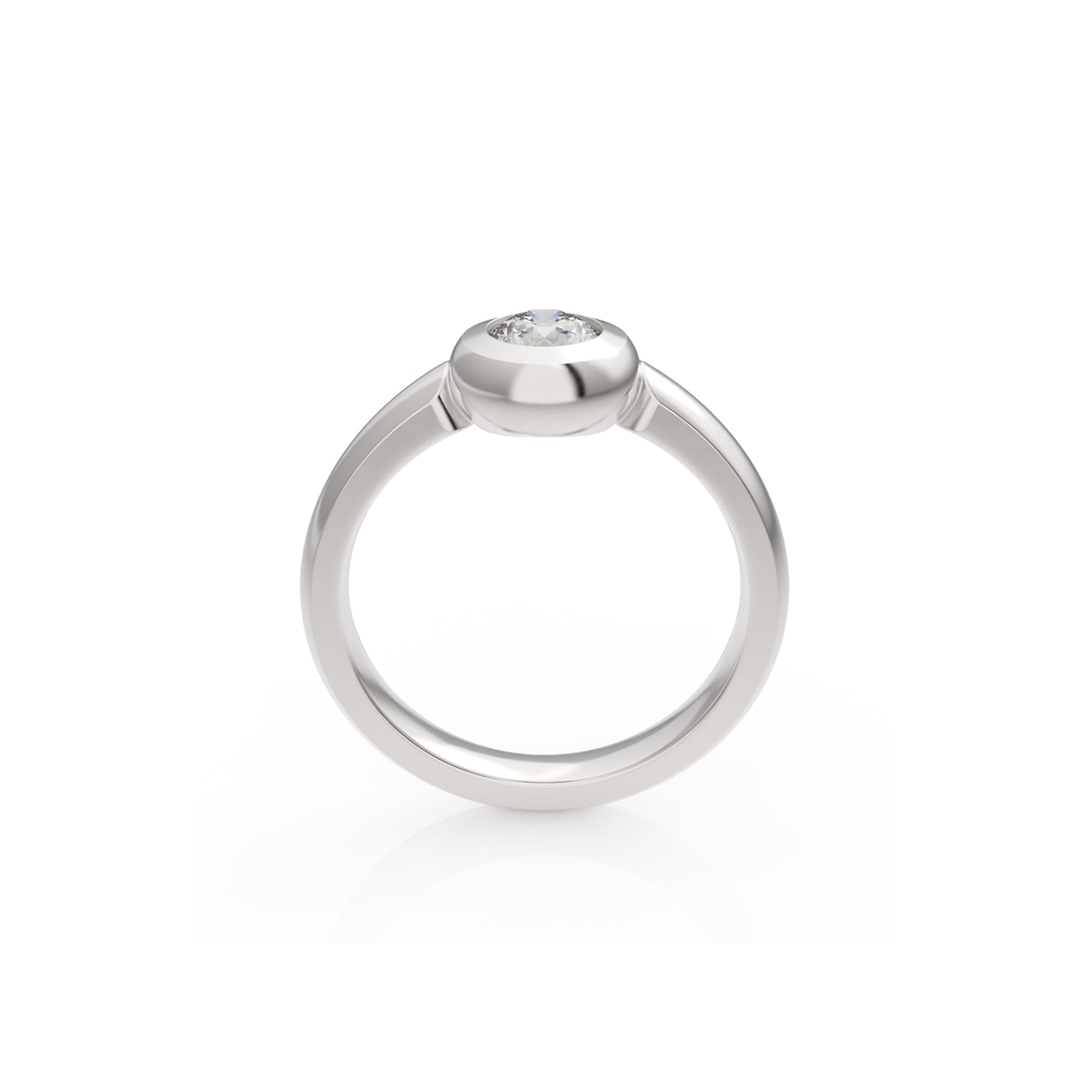 Verlobungsring Larina in Weißgold 14 Karat (585) mit Lab-Grown-Diamant
