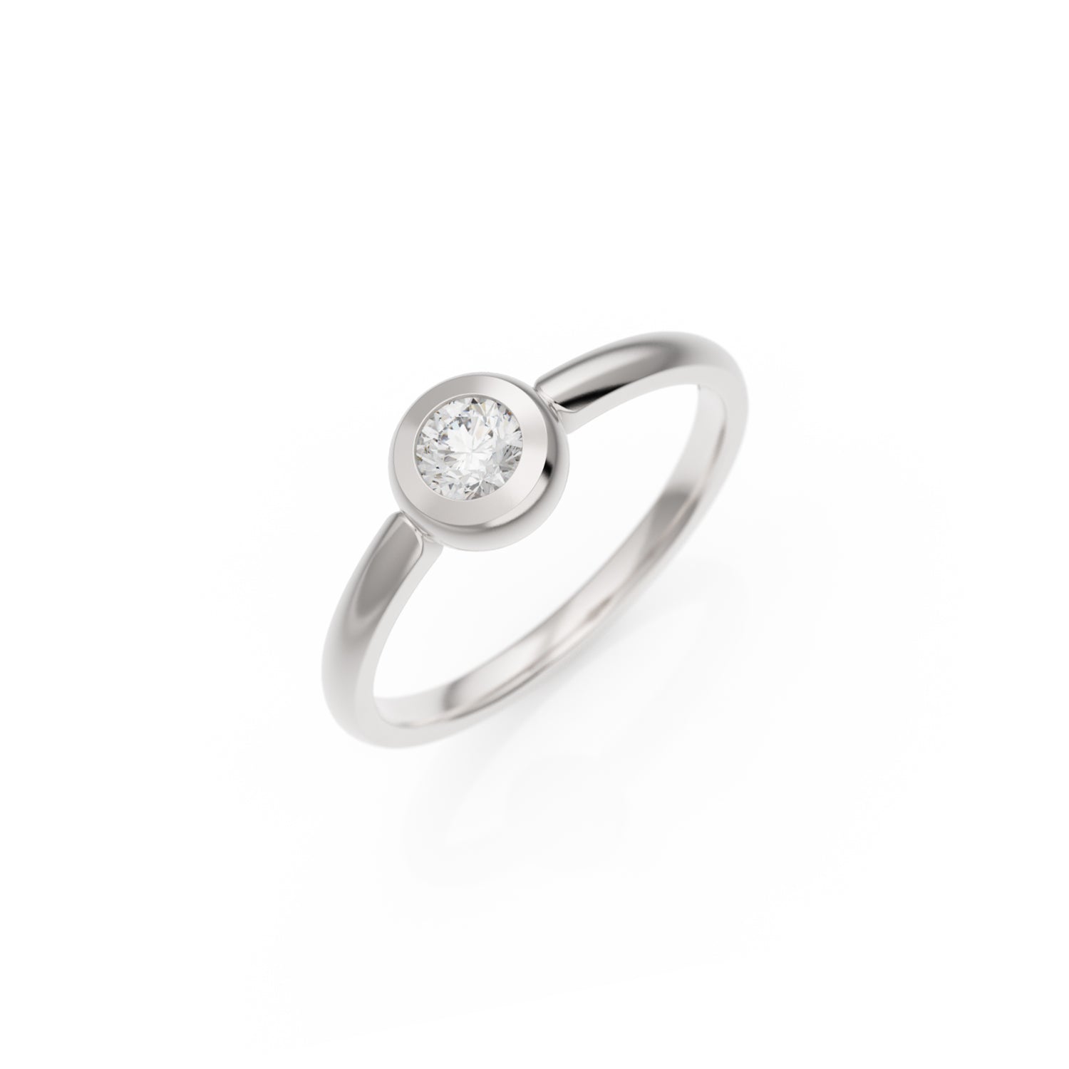 Verlobungsring Larina G/VS – Weißgold 14 Karat (585)