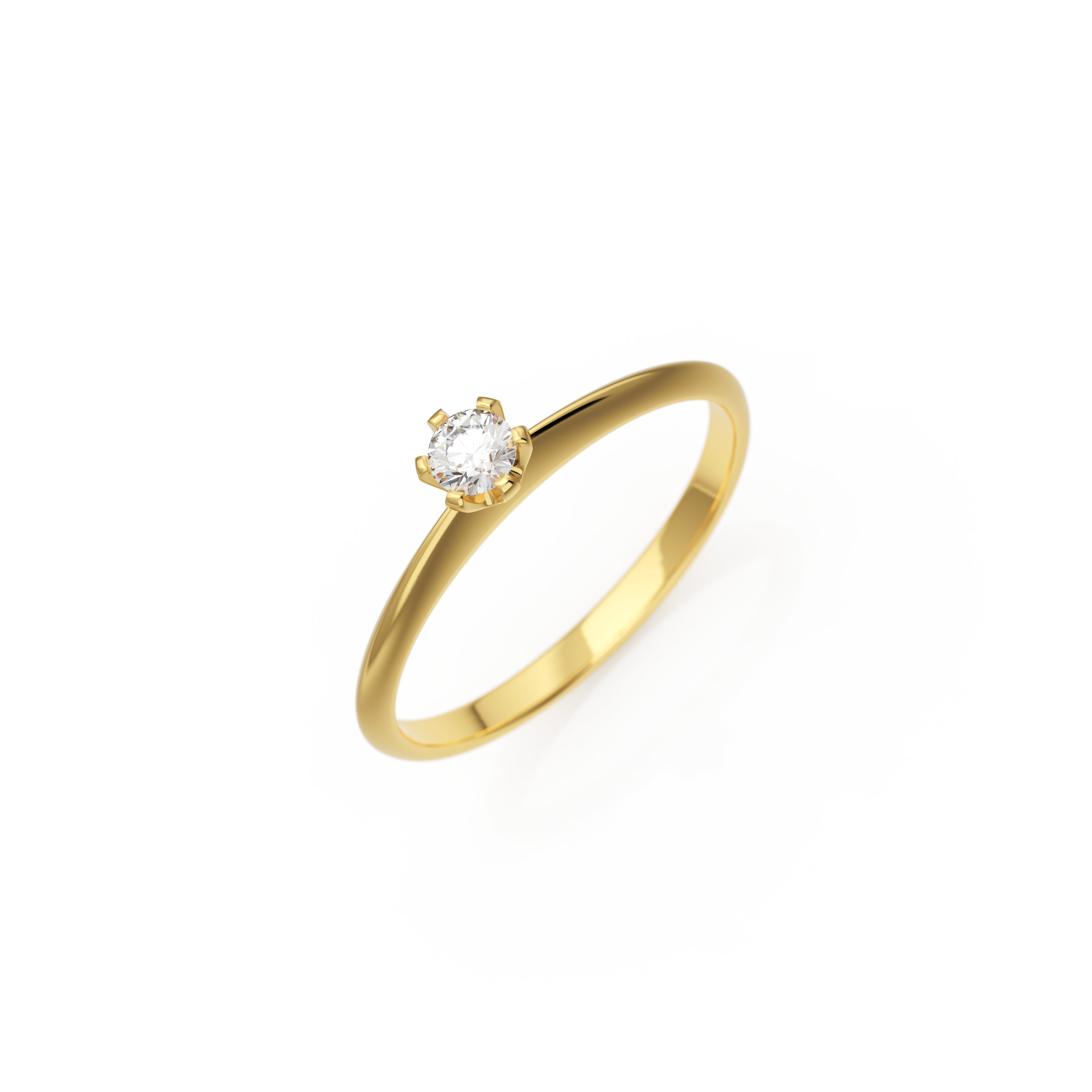 Verlobungsring Emilia in Gelbgold 18 Karat (750) mit 0,10 ct Brillant