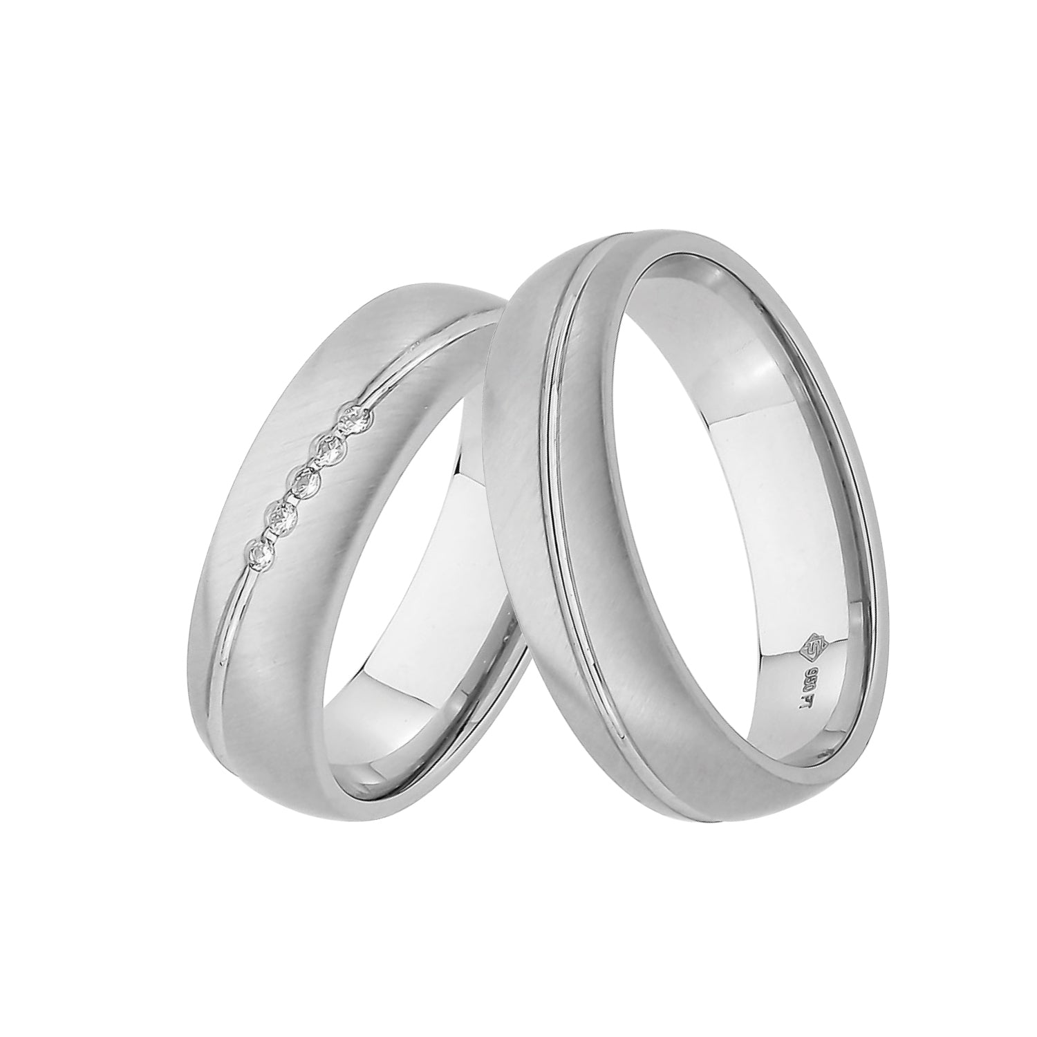 Wedding ring set Pearlie