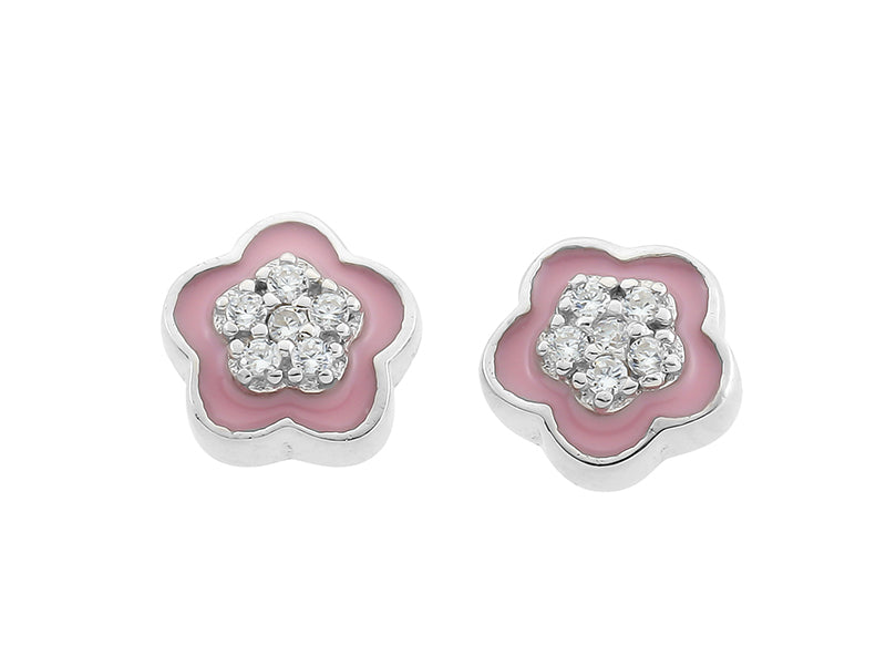 Flower stud earrings