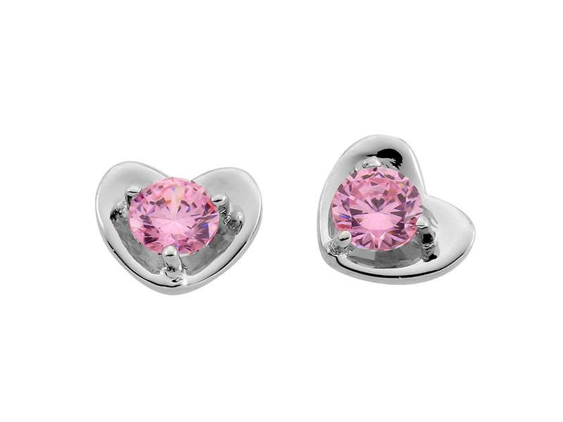 Heart stud earrings