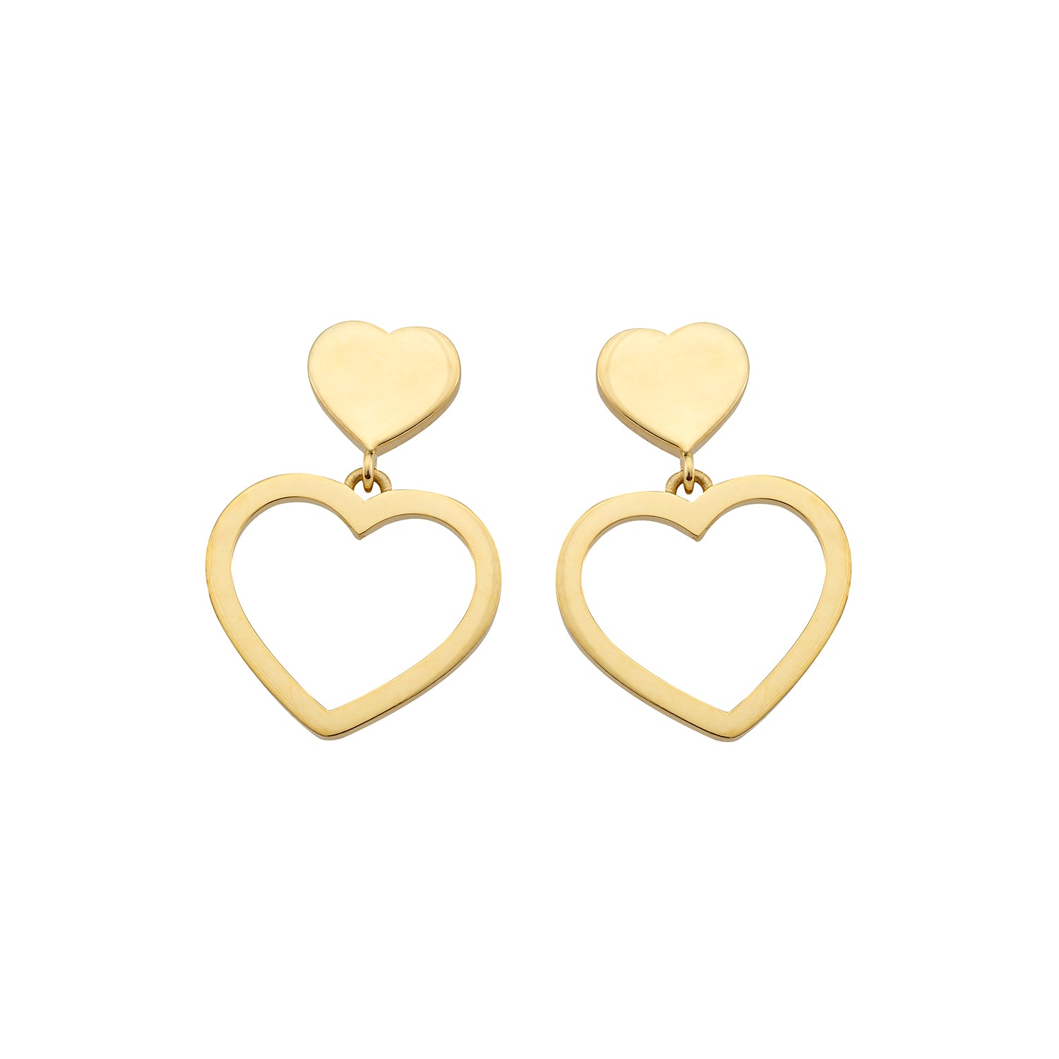 Heart stud earrings
