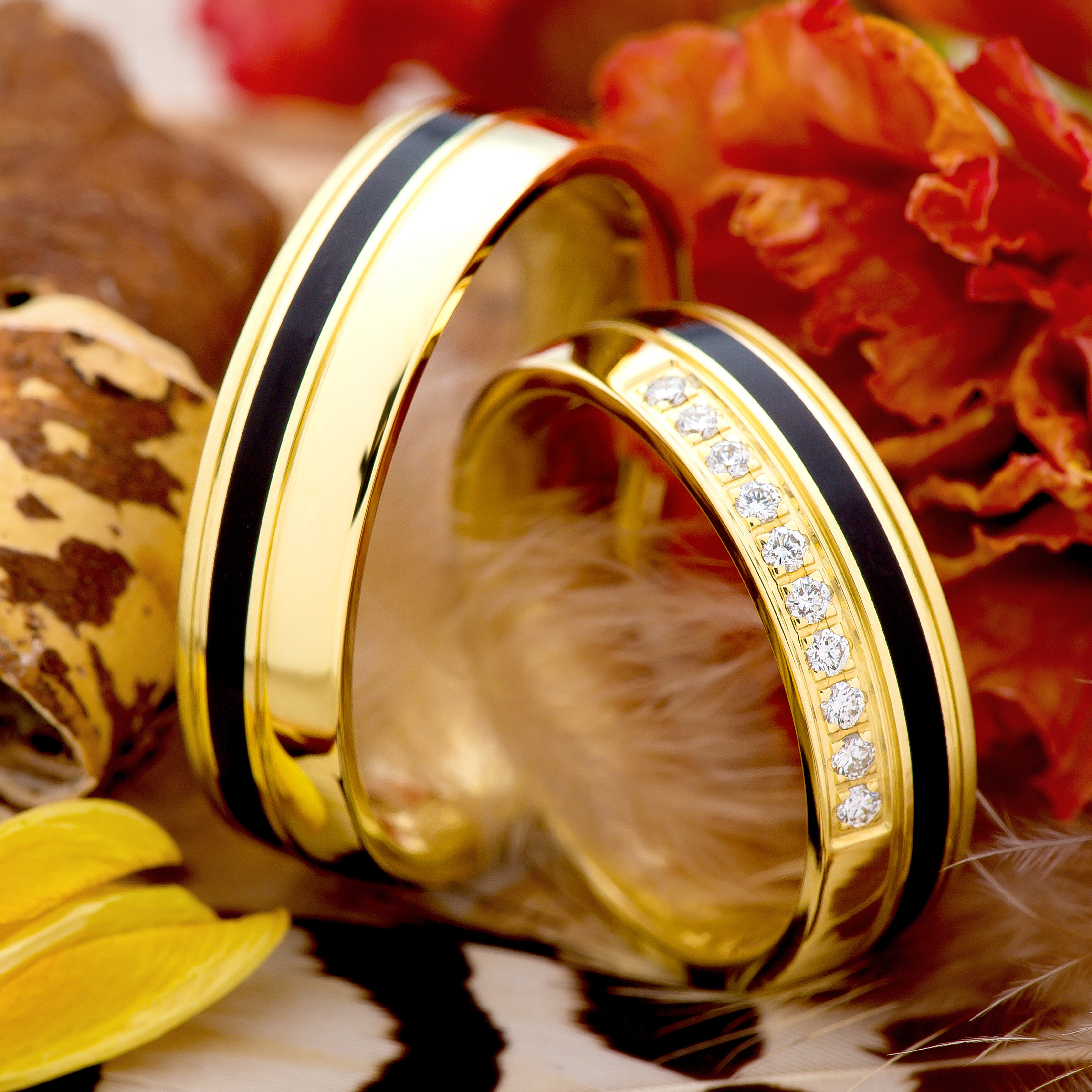 Raana wedding ring set